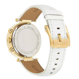 Michael Kors Parker White Dial with Diamonds White Leather Strap Watch for Women - MK2290