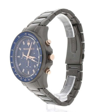 Maserati Dial Blue Men Watch SFIDA For Chronograph Stainless Steel