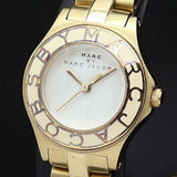 Marc Jacobs Amy White Dial Gold Stainless Steel Strap Watch for Women - MBM3051