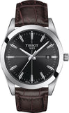 Tissot Gentlemen Black Dial Brown Leather Strap Watch for Men - T127.410.16.051.01