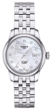 Tissot Le Locle Automatic Diamond Mother of Pearl Dial Silver Steel Strap Watch For Women - T006.207.11.116.00