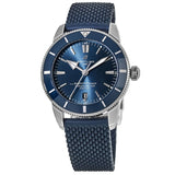 Breitling Superocean Heritage II B20 44mm Blue Dial Blue Rubber Strap Mens Watch - AB2030161C1S1