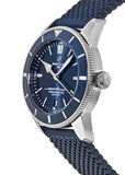 Breitling Superocean Heritage II B20 44mm Blue Dial Blue Rubber Strap Mens Watch - AB2030161C1S1