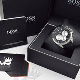 Hugo Boss Driver Black Dial Black Leather Strap Watch for Men - 1512879