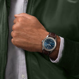 Breitling Navitimer 1 Automatic 41mm Blue Dial Brown Leather Strap Mens Watch - A17326211C1P1