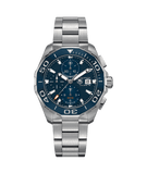 Tag Heuer Aquaracer Calibre 16 43mm Blue Dial Silver Steel Strap Watch for Men - CAY211B.BA0927