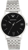 Emporio Armani Kappa Black Dial Stainless Steel Watch For Men - AR11152