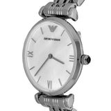 Emporio Armani T Bar Mother of Pearl Dial Steel Strap Watch For Women - AR1682