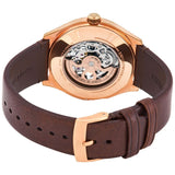 Emporio Armani Meccanico White Skeleton Dial Brown Leather Strap Watch For Men - AR60005