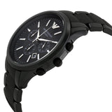 Emporio Armani Ceramica Chronograph Black Dial Black Stainless Steel Watch For Men - AR1451