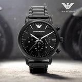 Emporio Armani Luigi Chronograph Black Dial Black Stainless Steel Watch For Men - AR1895