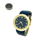 Marc Jacobs Blade Blue Dial Blue Leather Strap Watch for Women - MBM1224