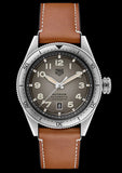 Tag Heuer Autavia Isograph Grey Dial Calfskin Brown Leather Strap Watch for Men - WBE5111.FC8267