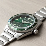 Citizen Eco Drive Vintage Green Dial Silver Steel Strap Watch For Men - AW1598-70X