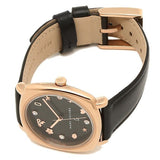 Marc Jacobs Mandy Black Dial Black Leather Strap Watch for Women - MJ1565
