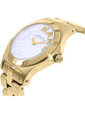 Marc Jacobs Rivera White Dial Gold Stainless Steel Strap Watch for Women - MBM3134