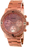 Guess Confetti Pink Dial Rose Gold Stainless Steel Watch For Women - W0774L3