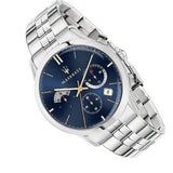 Maserati Ricordo Chronograph Blue Dial Silver Steel Strap Watch For Men - R8873633001