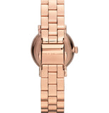 Marc Jacobs Mini Baker Blue Dial Rose Gold Stainless Steel Strap Watch for Women - MBM3285