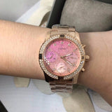 Guess Confetti Pink Dial Rose Gold Stainless Steel Watch For Women - W0774L3