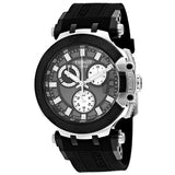 Tissot T Race Chronograph Anthracite Black Dial Black Rubber Strap Watch For Men - T115.417.27.061.00