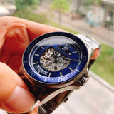 Maserati SFIDA Automatic Blue Dial Silver Steel Strap Watch For Men - R8823140001