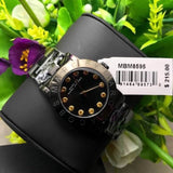 Marc Jacobs Amy Black Dial Black Stainless Steel Strap Watch for Women - MBM8595