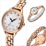 Marc Jacobs Betty White Dial Rose Gold Stainless Steel Strap Watch for Women - MJ3496