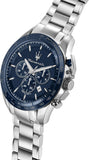 Maserati Traguardo Chronograph Blue Dial 45mm Stainless Steel Watch For Men - R8873612043