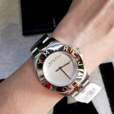 Marc Jacobs Blade White Dial Silver Stainless Steel Strap Watch for Women - MBM3125