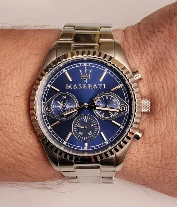 Maserati Competizione Blue Dial Watch For Men Mens Chronograph