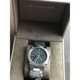 Burberry The City Black Dial Silver Steel Strap Watch for Men - BU9351