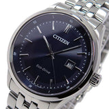 Citizen Eco Drive Blue Dial Silver Steel Strap Watch For Men - BM7250-56L