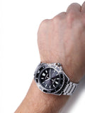 Citizen Promaster Diver Chronograph Black Dial Silver Steel Strap Watch For Men - BN0190-82E