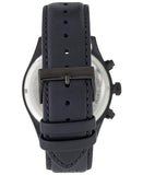 Hugo Boss Navigator Black Dial Black Leather Strap Watch for Men - 1513497