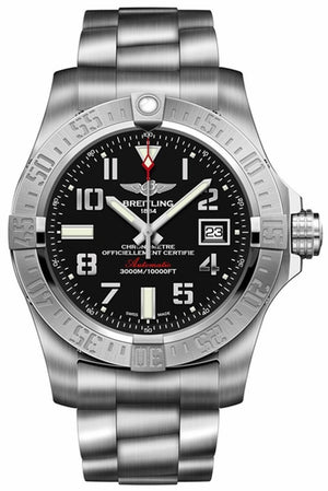 Breitling Avenger II Seawolf Stainless Steel 45mm Black Dial Mens Watch - A1733110/BC31