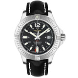 Breitling Colt Automatic 44mm Black Dial Leather Strap Mens Watch - A1738811/BD44/435X