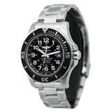 Breitling Superocean II 44mm Black Dial Black Steel Strap Watch for Men - A17392D71B1A1