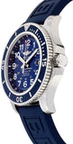 Breitling Superocean II 44mm Blue Dial Blue Rubber Strap Watch for Men - A17392D8/C910/158S/A20SS.1