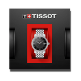 Tissot T Classic Bridgeport Black Dial Silver Steel Strap Watch For Men - T097.410.11.058.00