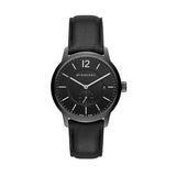 Burberry The Classic Black Dial Black Leather Strap Watch for Men - BU10003