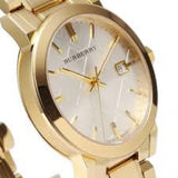 Burberry The City Silver Dial Gold Stainless Steel Strap Unisex Watch - BU9003
