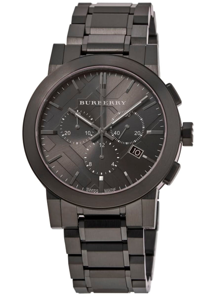 Burberry The City Gunmetal Dial Gunmetal Steel Strap Watch for Men