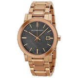 Burberry The City Light Brown Dial Rose Gold Steel Strap Watch for Women - BU9005