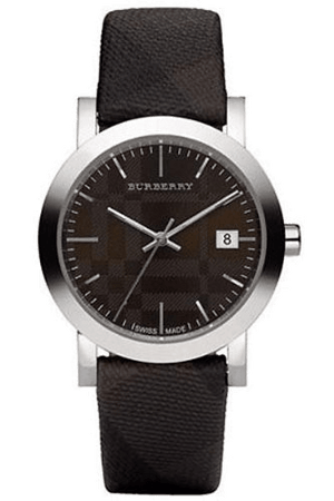 Burberry Smoked Brown Dial Brown Leather Strap Watch for Women - BU1775