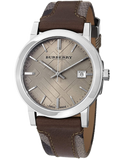 Burberry The City Grey Dial Leather Strap Watch for Men - BU9020