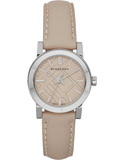 Burberry The City Beige Dial Beige Leather Strap Watch for Women - BU9207