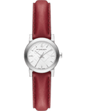 Burberry The City Silver Dial Red Strap Watch for Women - BU9232