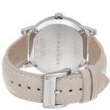 Burberry The City Silver Dial Beige Leather Strap Unisex Watch - BU9010