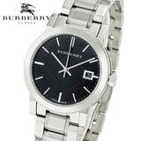 Burberry The City Black Dial Silver Steel Strap Watch for Women - BU9101